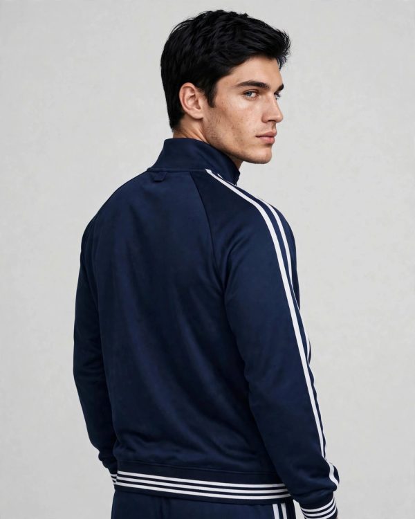 back_three_quarter_portrait Frontier Falcon Essential Tracksuit -Navy