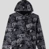 hood3 Frontier Falcon Graphic Hoodie - Black
