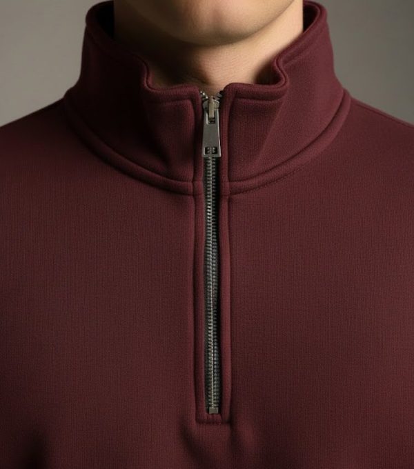Frontier Falcon Quarter-Zip Sweatshirt – Maroon