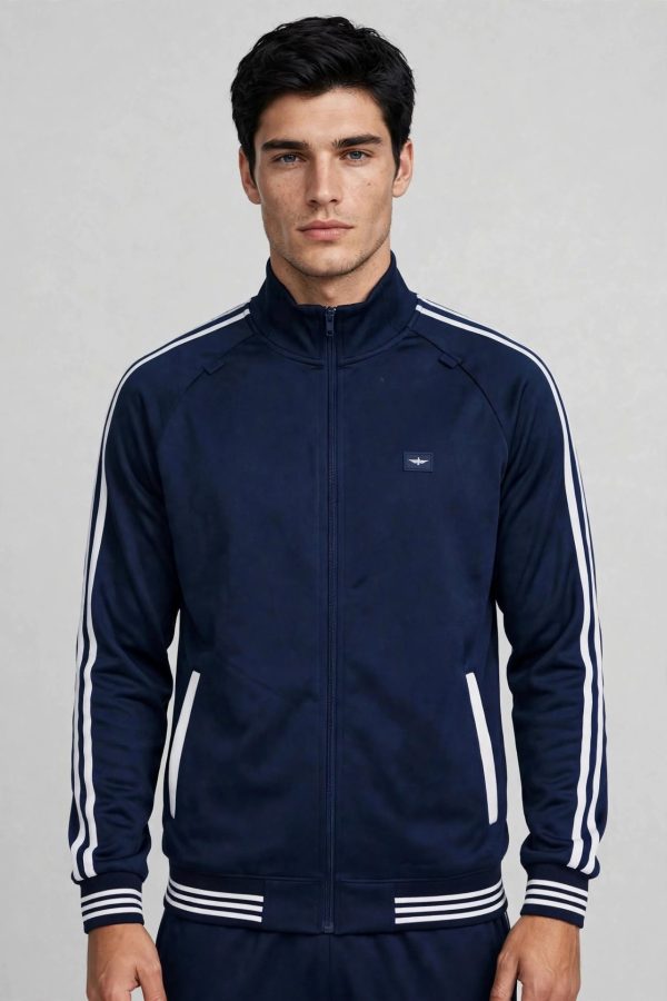 navy_tracksuit_model Frontier Falcon Essential Tracksuit -Navy