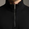 Frontier Falcon Quarter-Zip Sweatshirt –Black