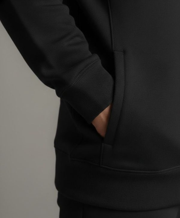 Frontier Falcon Quarter-Zip Sweatshirt –Black