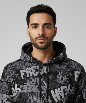 Frontier Falcon Graphic Hoodie - Black
