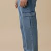 unnamed (3) Falcon's Cargo Baggy Jeans – Sky Blue