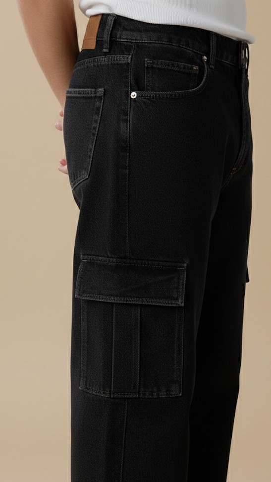 Falcon's Cargo Baggy Jeans – Midnight Blue