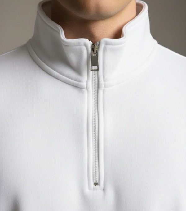 Frontier Falcon Quarter-Zip Sweatshirt – White